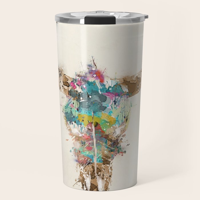 Cow Skull Travel Mug Gallery Image 1