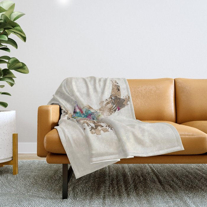 Cow Skull Throw Blanket Gallery Image 1