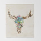 Cow Skull Throw Blanket Gallery Image 2