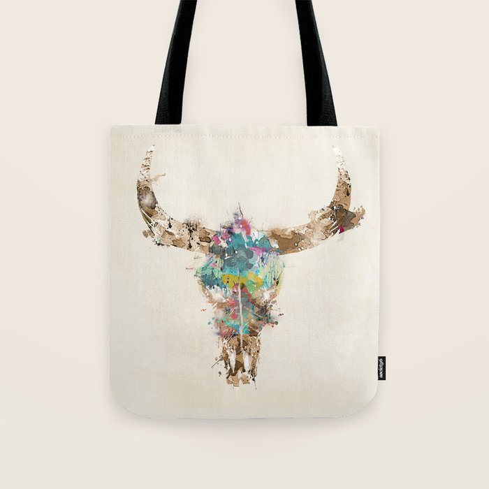 Cow Skull Tote Bag Gallery Image 1