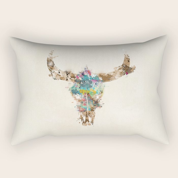 Cow Skull Rectangular Pillow Gallery Image 2