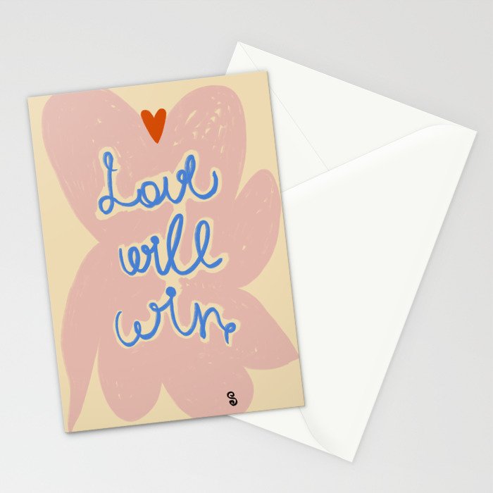 LOVE WILL WIN Stationery Card Gallery Image 2