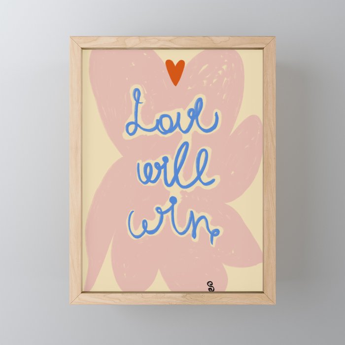 LOVE WILL WIN Mini Art Print Gallery Image 1