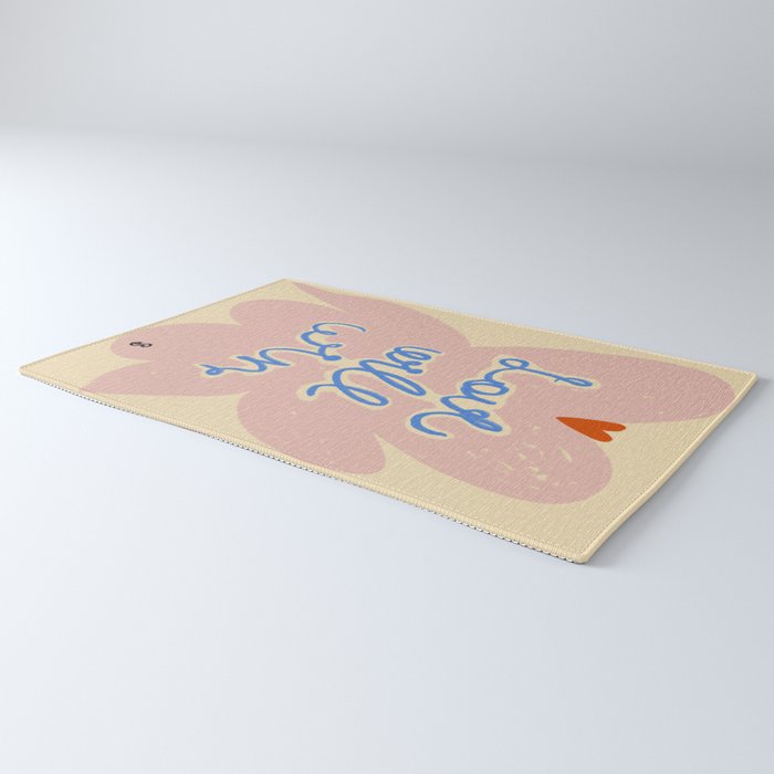 LOVE WILL WIN Rug Gallery Image 3