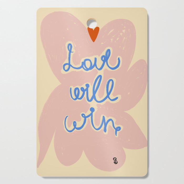 LOVE WILL WIN Cutting Board Gallery Image 1