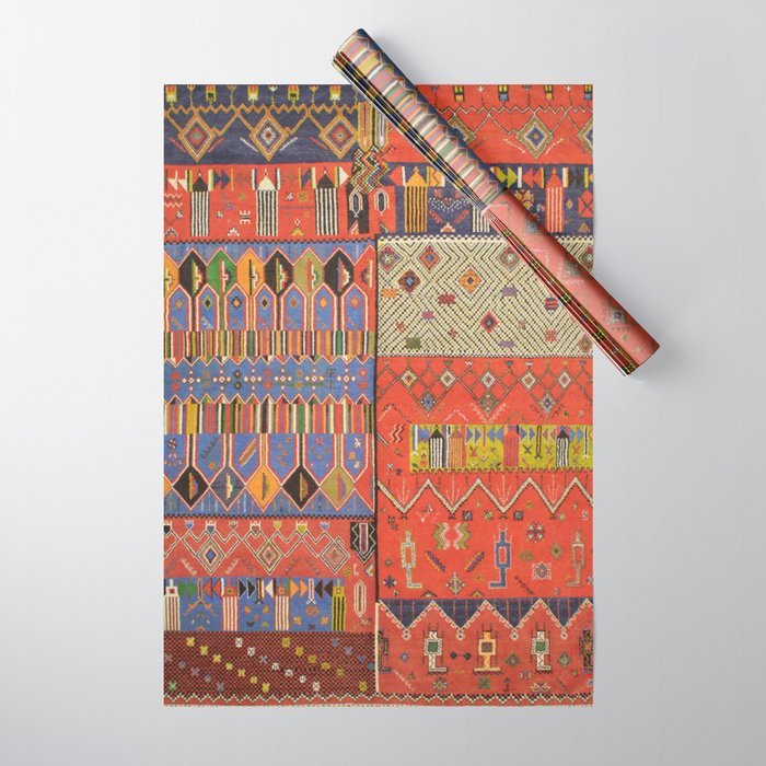 Pattern Bohemian Carpet Wrapping Paper Gallery Image 1
