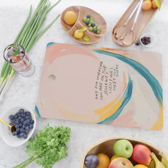 "And For Wherever You Are On The Journey Light Will Meet You There." Cutting Board Gallery Image 2