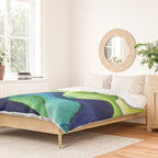 Abstract in Yellow, Green and Blue Duvet Cover Gallery Image 2