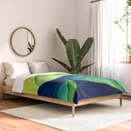 Abstract in Yellow, Green and Blue Comforter Gallery Image 2