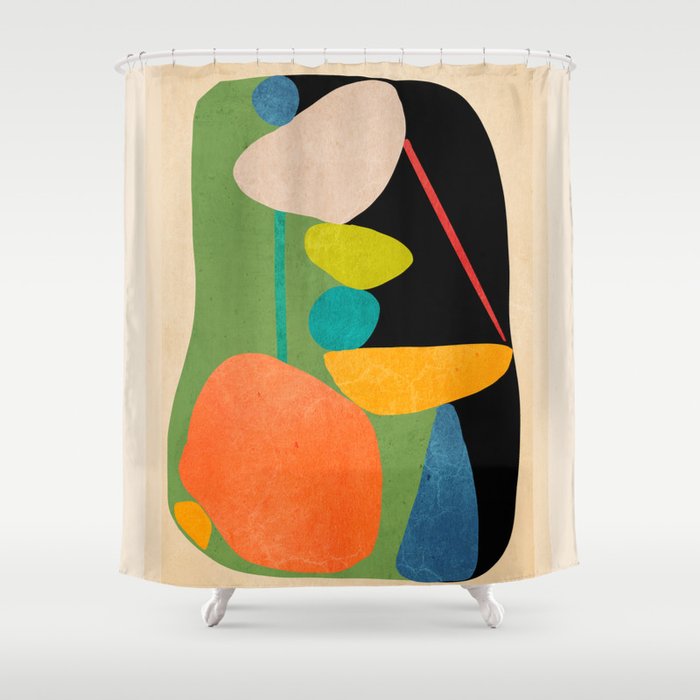 Abstract Stones 8 Shower Curtain Gallery Image 1
