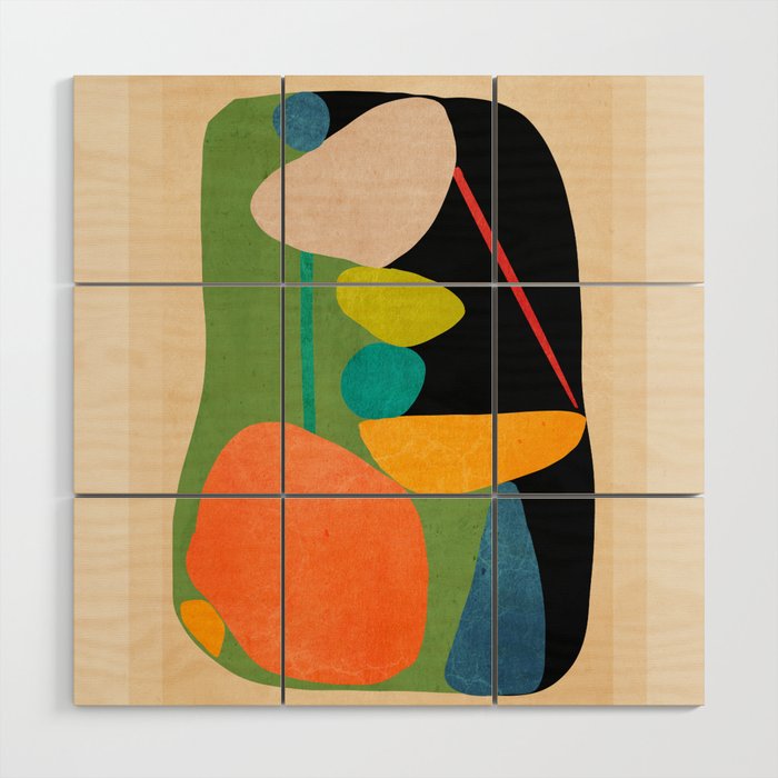 Abstract Stones 8 Wood Wall Art Gallery Image 1