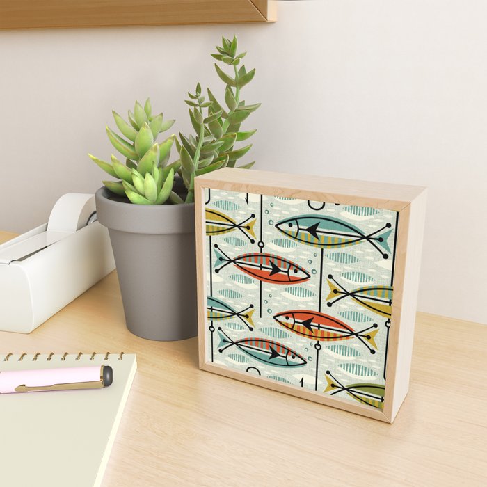 Vintage Color Block Fish Mini Art Print Gallery Image 2