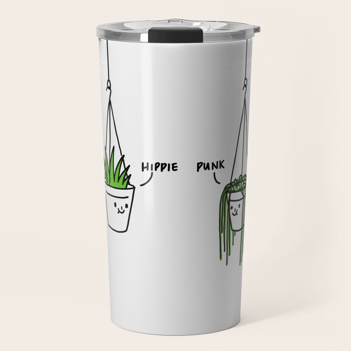 Hippie and Punk plants Travel Mug Gallery Image 1