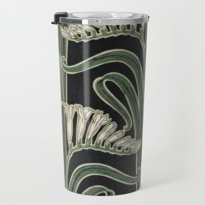 Art Nouveau Botanical Travel Mug Gallery Image 3