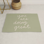 You Are Doing Great Sage Green Rug Gallery Image 1