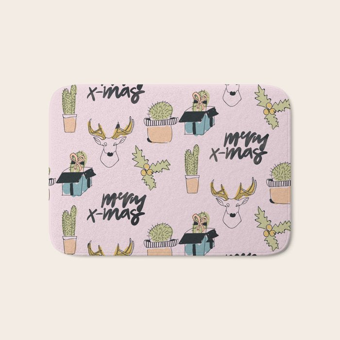 Christmas Cactus Bath Mat Gallery Image 1