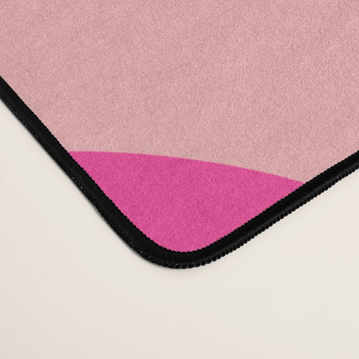 Hot Pink and Orange Wispy Leaves Modern Botanical Abstract Pattern Desk Mat Gallery Image 4
