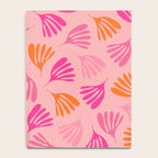 Hot Pink and Orange Wispy Leaves Modern Botanical Abstract Pattern Notebook Gallery Image 4