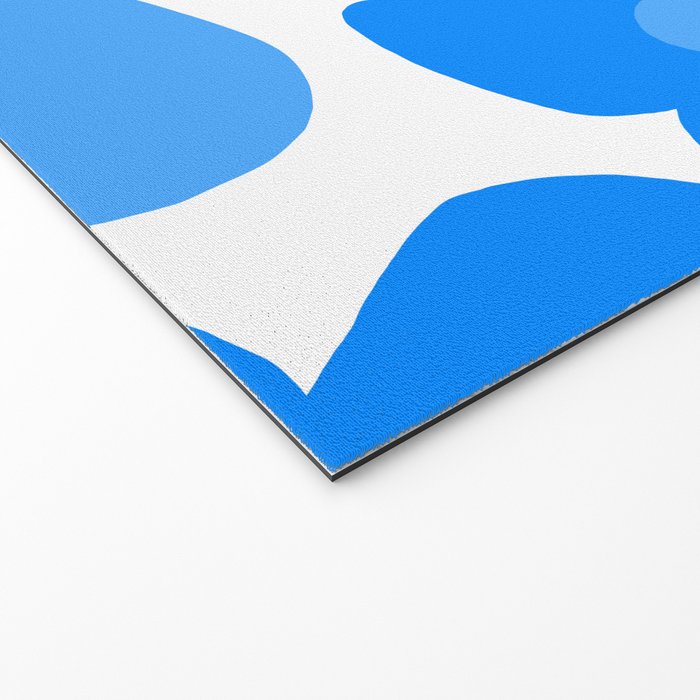 Sky Blue Retro Flowers White Background #decor #society6 #buyart Welcome Mat Gallery Image 2