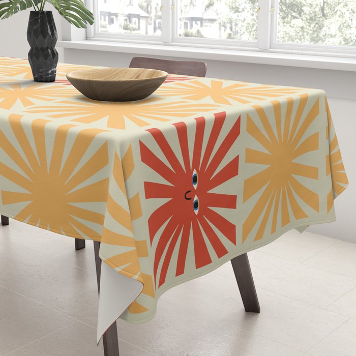 Sunny Smiles Pattern Tablecloth Gallery Image 3