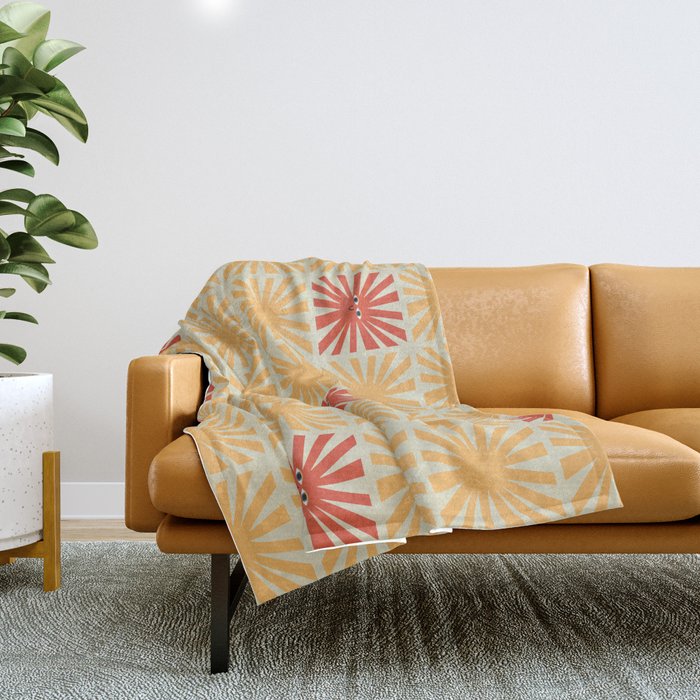 Sunny Smiles Pattern Throw Blanket Gallery Image 1