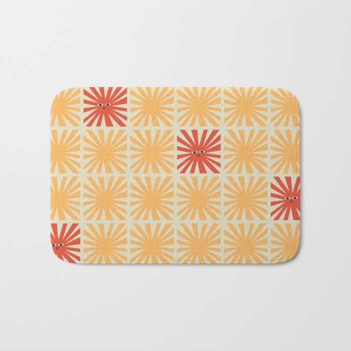 Sunny Smiles Pattern Bath Mat Gallery Image 1