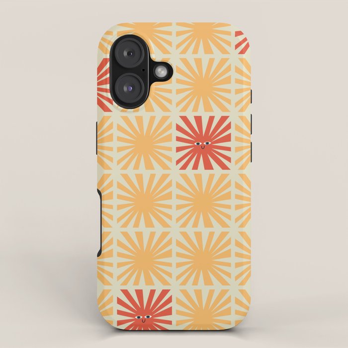 Sunny Smiles Pattern iPhone Case Gallery Image 1