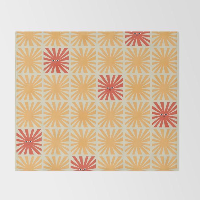 Sunny Smiles Pattern Throw Blanket Gallery Image 2