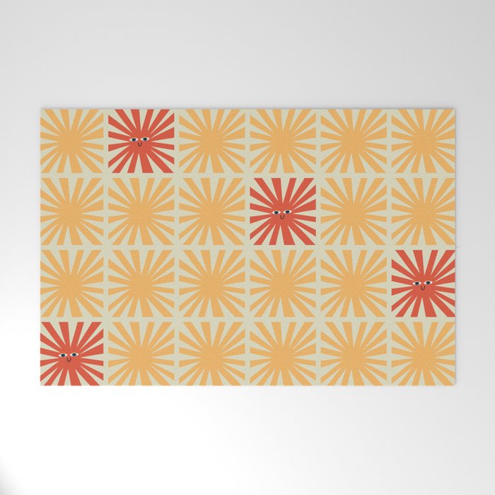 Sunny Smiles Pattern Welcome Mat Gallery Image 1