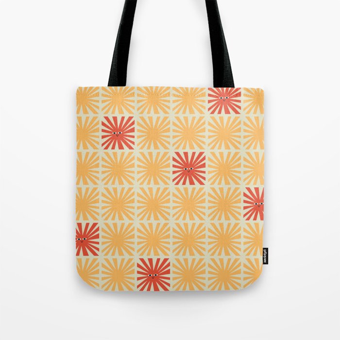 Sunny Smiles Pattern Tote Bag Gallery Image 1