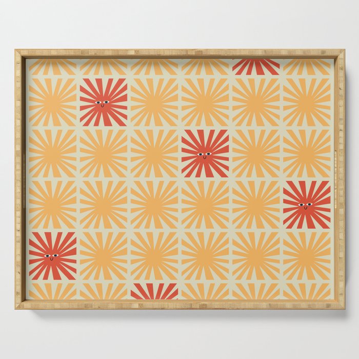 Sunny Smiles Pattern Serving Tray Gallery Image 1