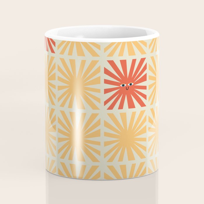 Sunny Smiles Pattern Coffee Mug Gallery Image 4