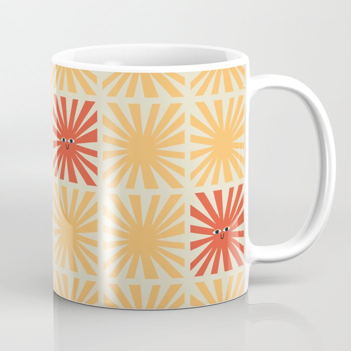 Sunny Smiles Pattern Coffee Mug Gallery Image 1