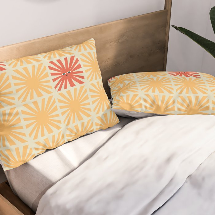 Sunny Smiles Pattern Pillow Sham Gallery Image 2