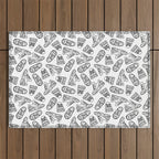 Sneakers // Black & White Outdoor Rug Gallery Image 1