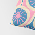 Atomic Drops Mid Century Modern Retro Pattern in Pink and Blue Pillow Sham Gallery Image 4