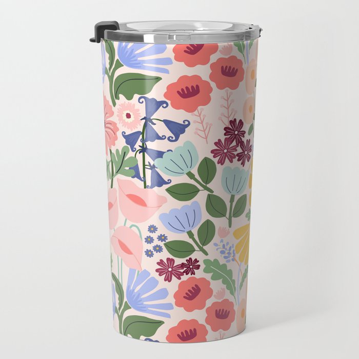 Meadow muse - pink Travel Mug Gallery Image 3