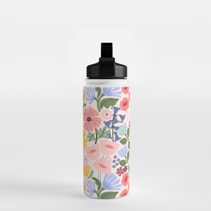 Meadow muse - pink Water Bottle Gallery Image 2