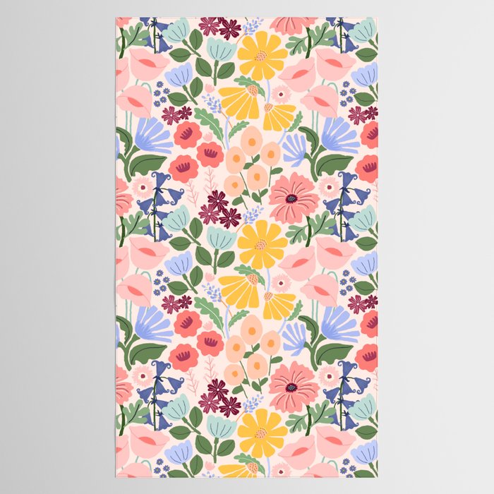 Meadow muse - pink Tablecloth Gallery Image 2