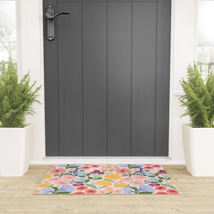 Meadow muse - pink Welcome Mat Gallery Image 3