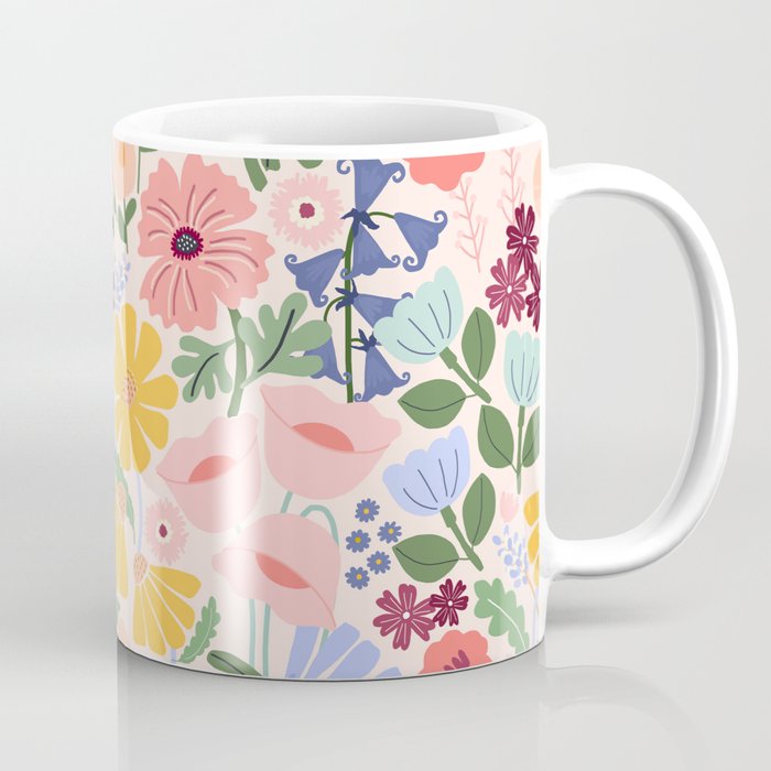 Meadow muse - pink Coffee Mug Gallery Image 1