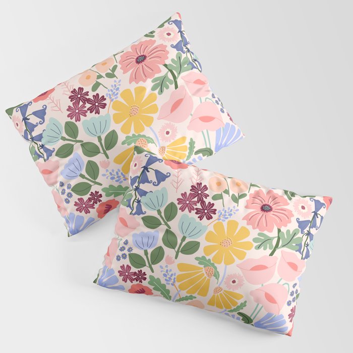 Meadow muse - pink Pillow Sham Gallery Image 1