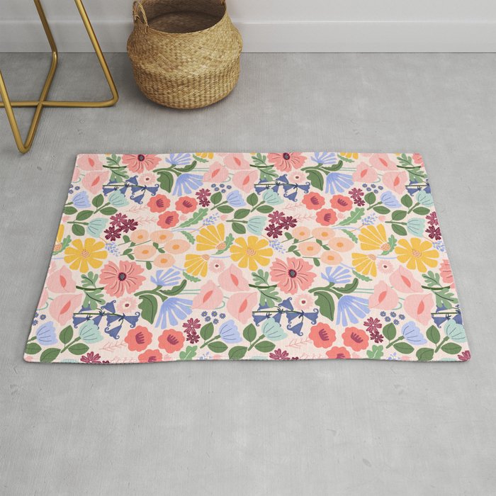 Meadow muse - pink Rug Gallery Image 1
