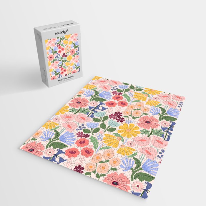 Meadow muse - pink Jigsaw Puzzle Gallery Image 2