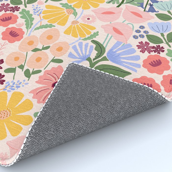 Meadow muse - pink Rug Gallery Image 4
