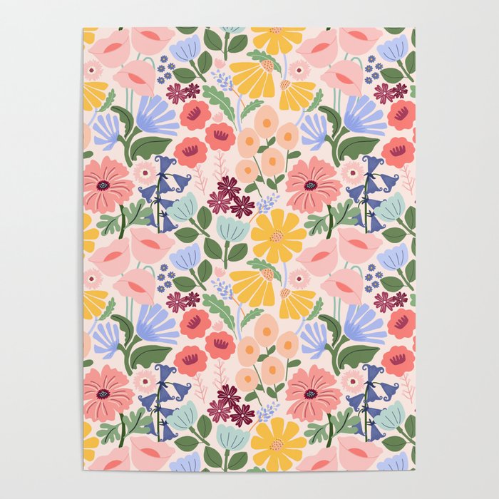 Meadow muse - pink Poster Gallery Image 1
