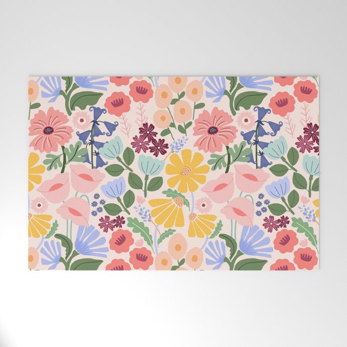 Meadow muse - pink Welcome Mat Gallery Image 1