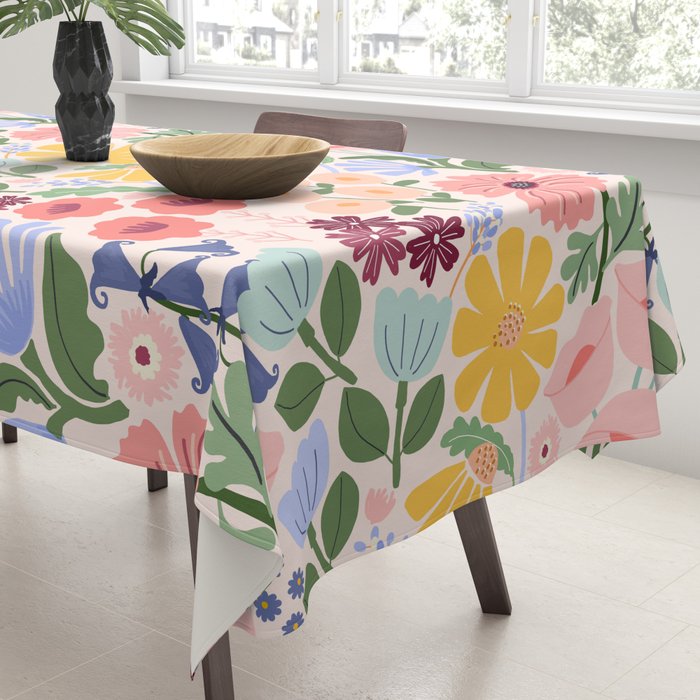Meadow muse - pink Tablecloth Gallery Image 3
