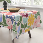 Meadow muse - pink Tablecloth Gallery Image 3