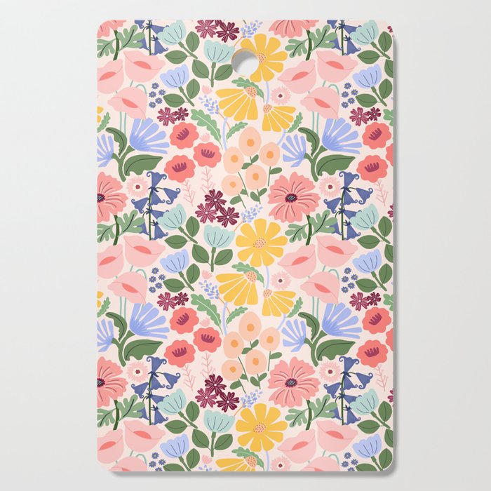 Meadow muse - pink Cutting Board Gallery Image 1